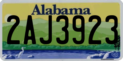 AL license plate 2AJ3923