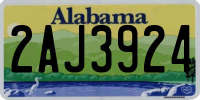 AL license plate 2AJ3924