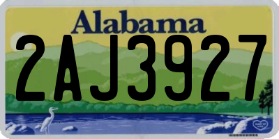 AL license plate 2AJ3927