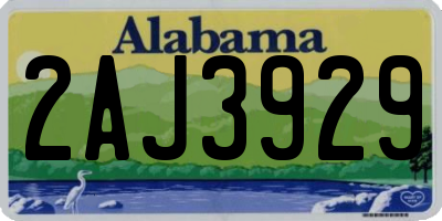 AL license plate 2AJ3929