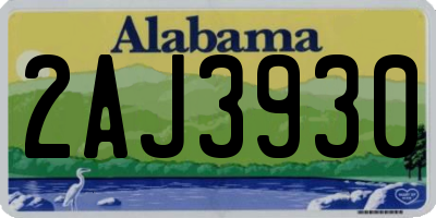 AL license plate 2AJ3930