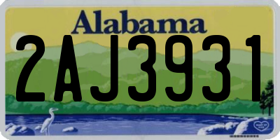 AL license plate 2AJ3931