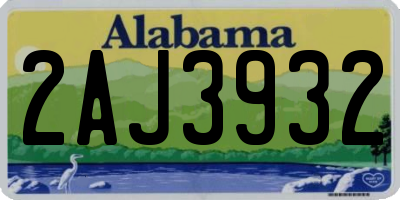 AL license plate 2AJ3932