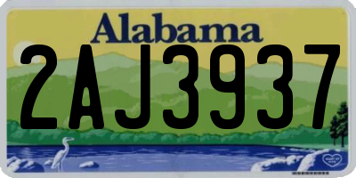 AL license plate 2AJ3937