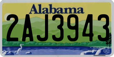 AL license plate 2AJ3943