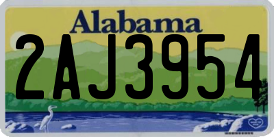 AL license plate 2AJ3954