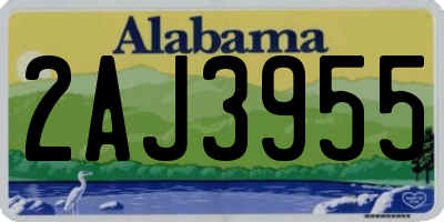 AL license plate 2AJ3955