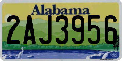 AL license plate 2AJ3956