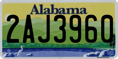 AL license plate 2AJ3960