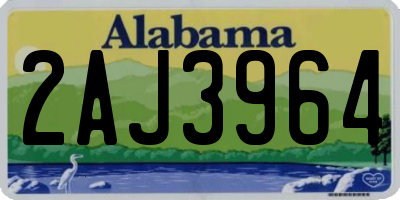 AL license plate 2AJ3964
