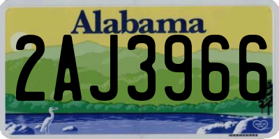 AL license plate 2AJ3966
