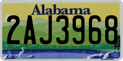 AL license plate 2AJ3968