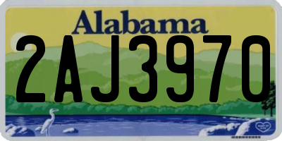 AL license plate 2AJ3970