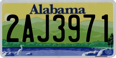 AL license plate 2AJ3971