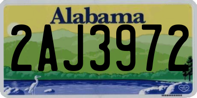 AL license plate 2AJ3972