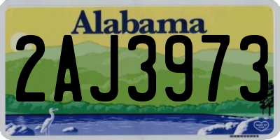 AL license plate 2AJ3973
