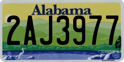 AL license plate 2AJ3977
