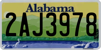 AL license plate 2AJ3978