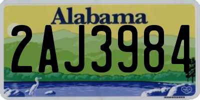 AL license plate 2AJ3984