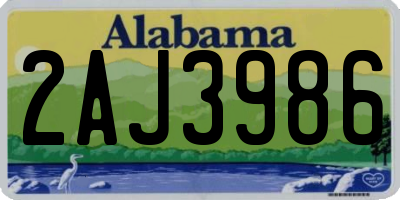 AL license plate 2AJ3986