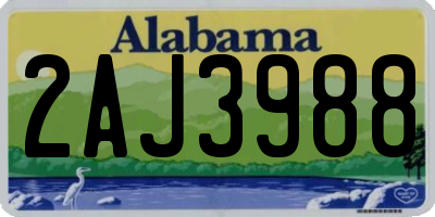 AL license plate 2AJ3988