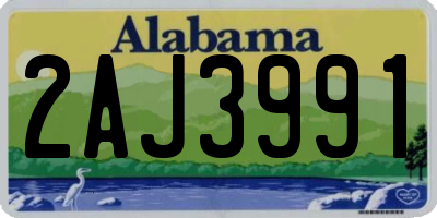 AL license plate 2AJ3991