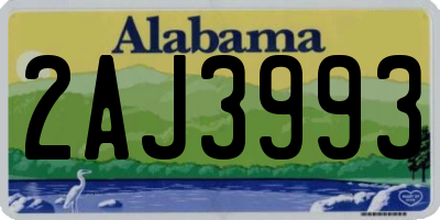 AL license plate 2AJ3993