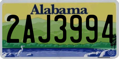 AL license plate 2AJ3994