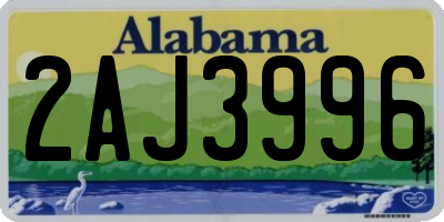AL license plate 2AJ3996