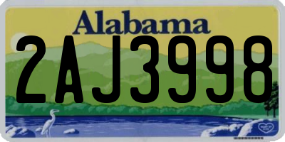 AL license plate 2AJ3998