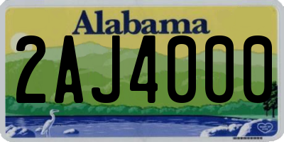 AL license plate 2AJ4000