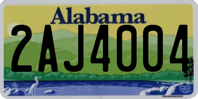 AL license plate 2AJ4004