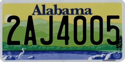 AL license plate 2AJ4005