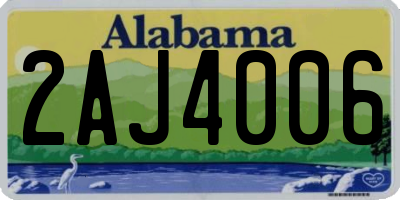 AL license plate 2AJ4006