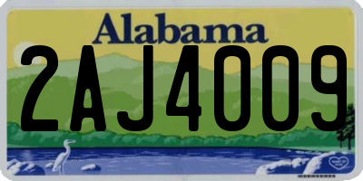 AL license plate 2AJ4009