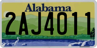 AL license plate 2AJ4011