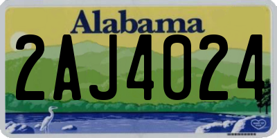 AL license plate 2AJ4024