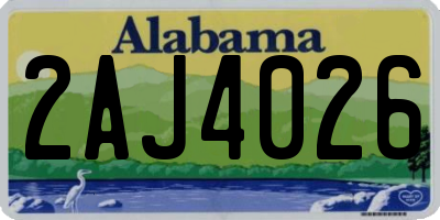 AL license plate 2AJ4026