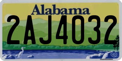 AL license plate 2AJ4032