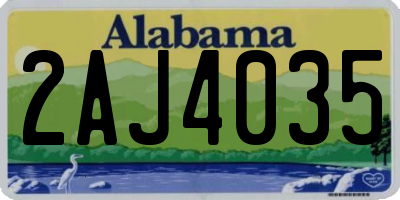 AL license plate 2AJ4035
