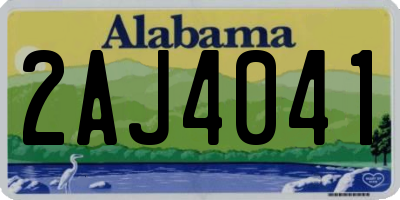AL license plate 2AJ4041