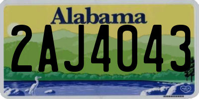 AL license plate 2AJ4043