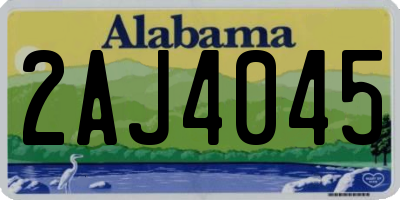 AL license plate 2AJ4045