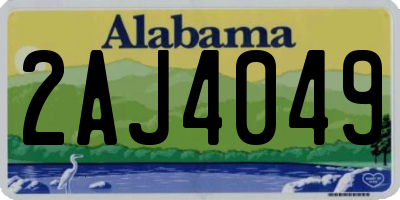 AL license plate 2AJ4049