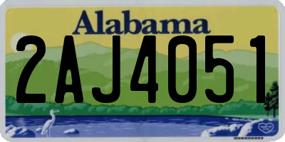 AL license plate 2AJ4051