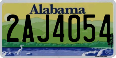 AL license plate 2AJ4054