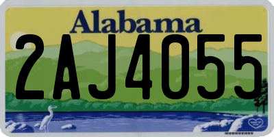 AL license plate 2AJ4055