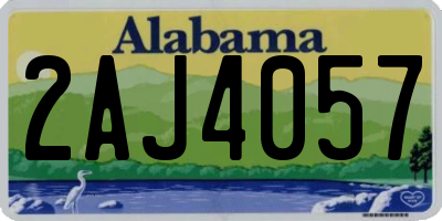 AL license plate 2AJ4057