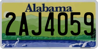 AL license plate 2AJ4059