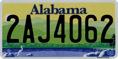 AL license plate 2AJ4062